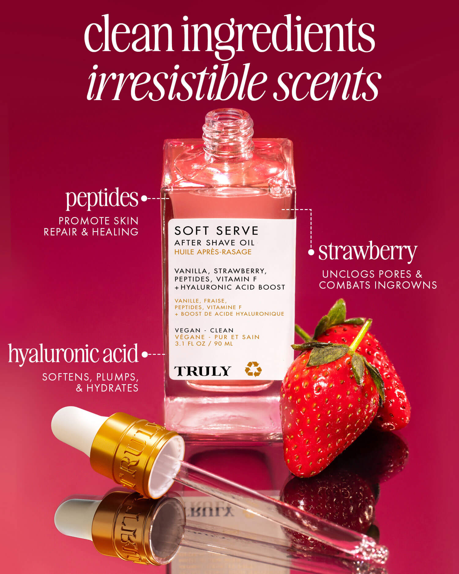 TRULY® 🍓 Aceite Post-Afeitado 2X1 IMPORTADO 🇺🇸
