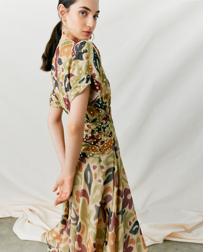 MINERVA | Vestido midi de seda