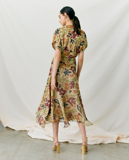 MINERVA | Vestido midi de seda