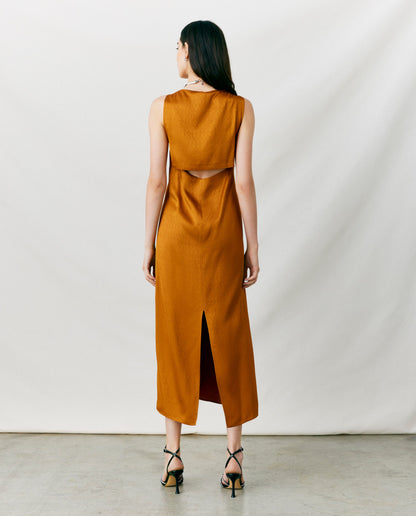 LIDIA | Vestido midi seda francesa