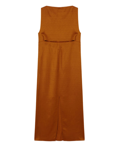 LIDIA | Vestido midi seda francesa